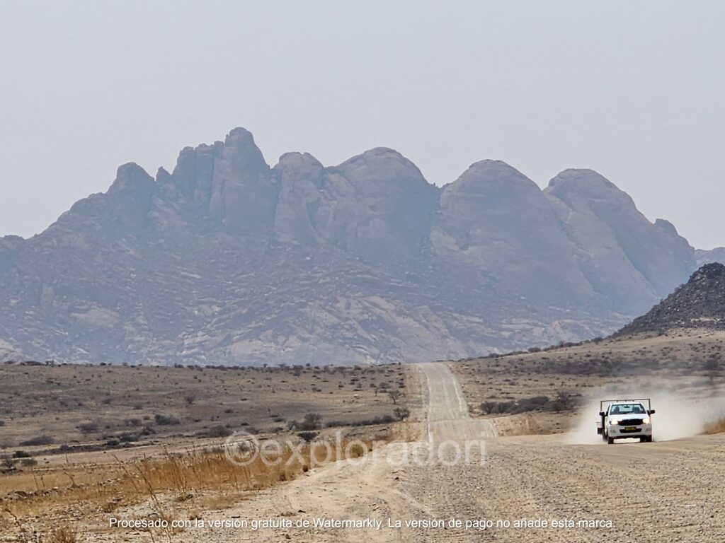 Carretera de grava Namibia