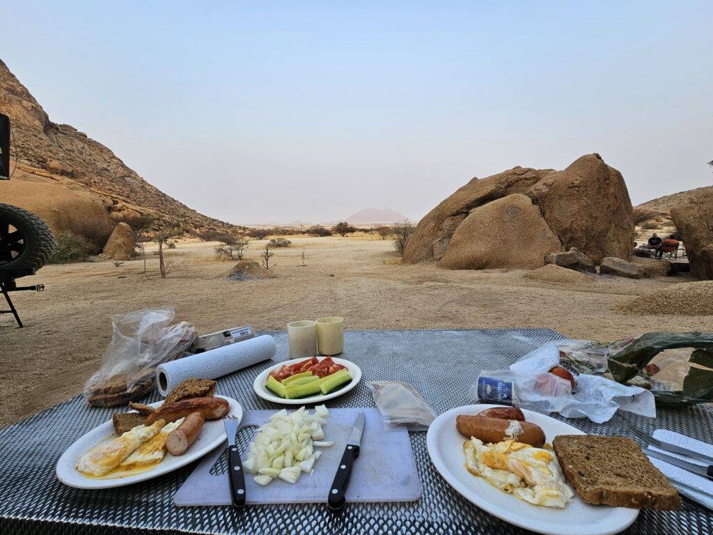 Cocinar en un Camping en Namibia